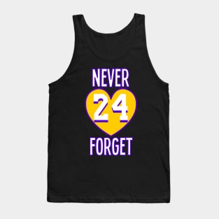 Never Forget 24 LA Basketball Design Tank Top